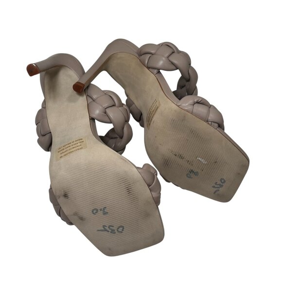 Steve Madden Kenley Women’s Sandals Leather Braided Slip On Heeled Size 9 New - Picture 6 of 6